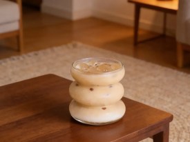 Vaso vidrio 3 ondas nubes irregular